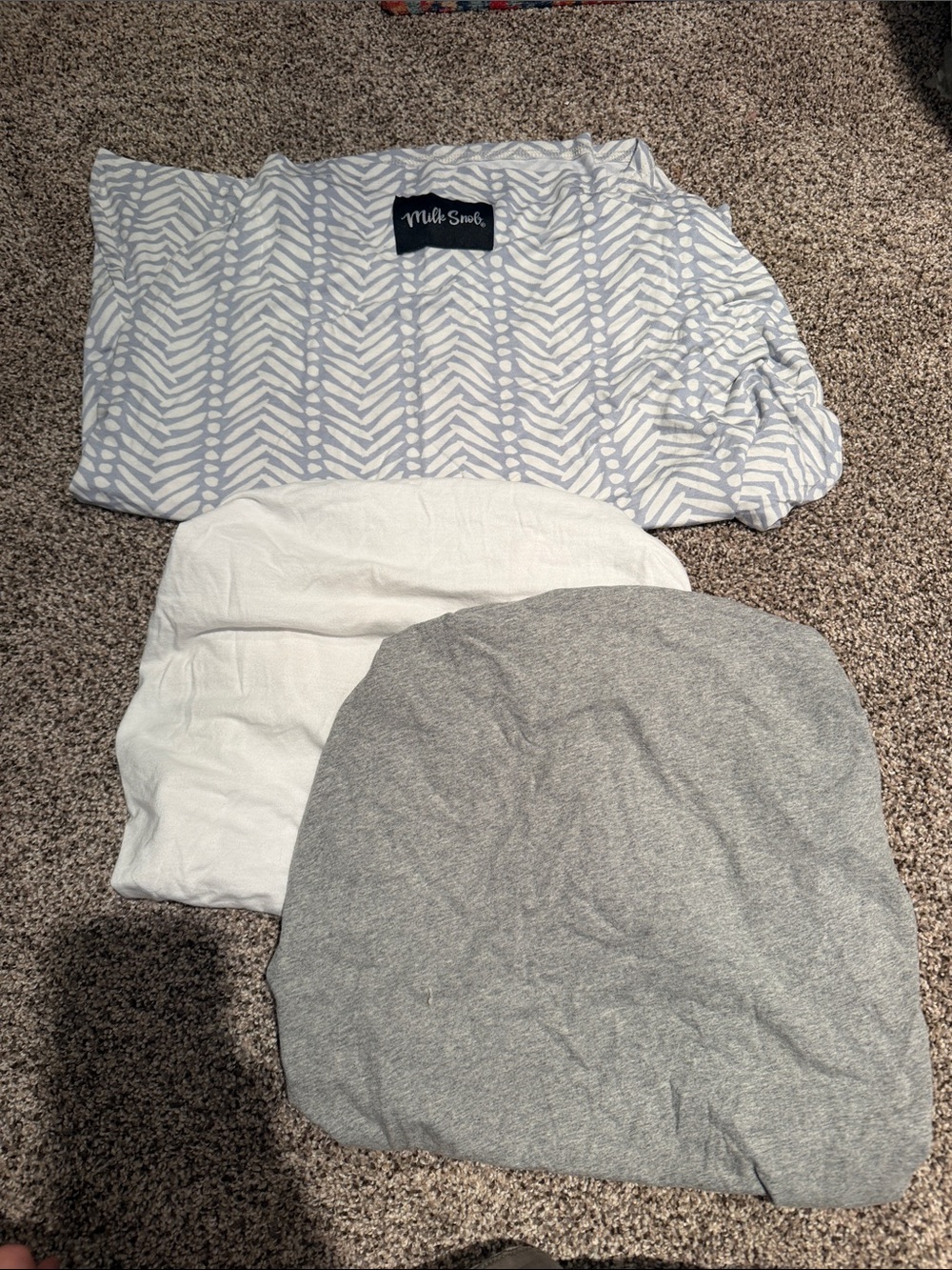 Kids Nursing Cover & Two Neutral Bassinet Sheets